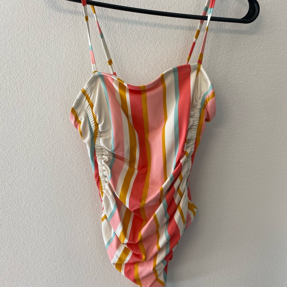 Colorful Striped One Piece Swimsuit